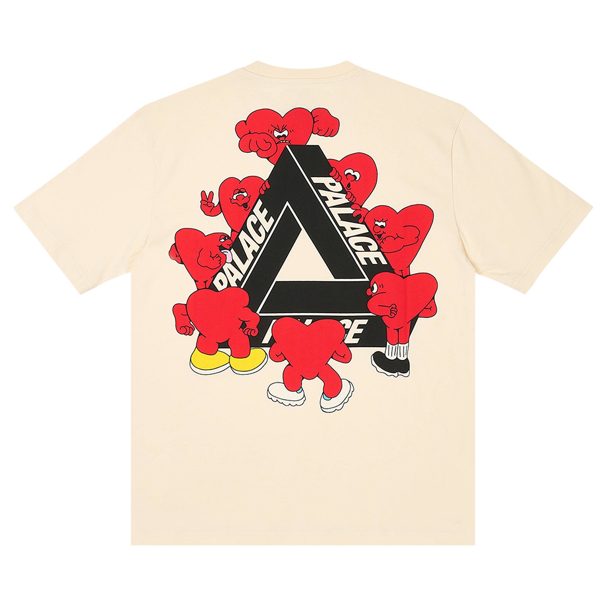 Palace Tri-Hearts T-Shirt 'Soft White' - 2