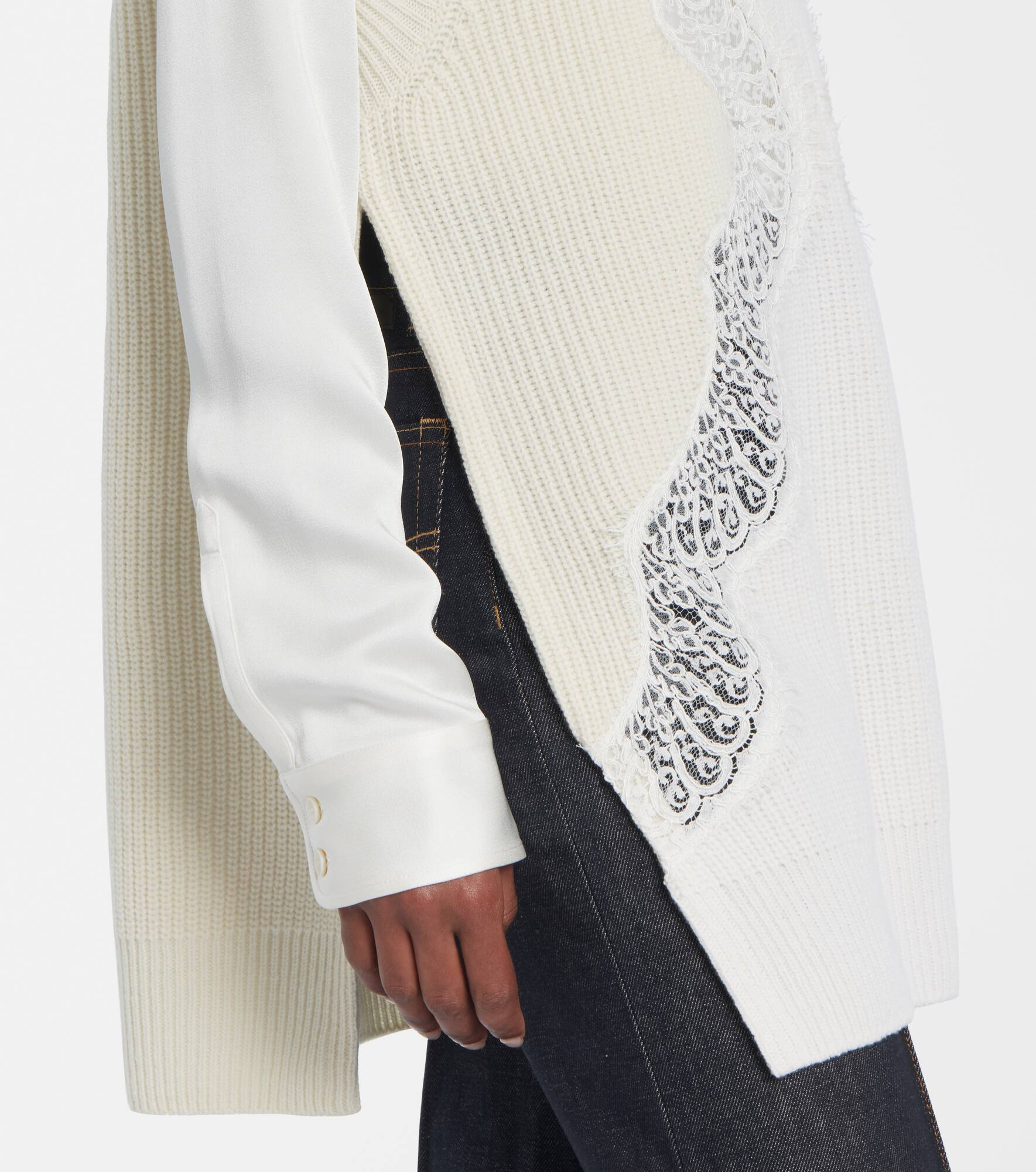 Virgin wool lace sweater vest - 5
