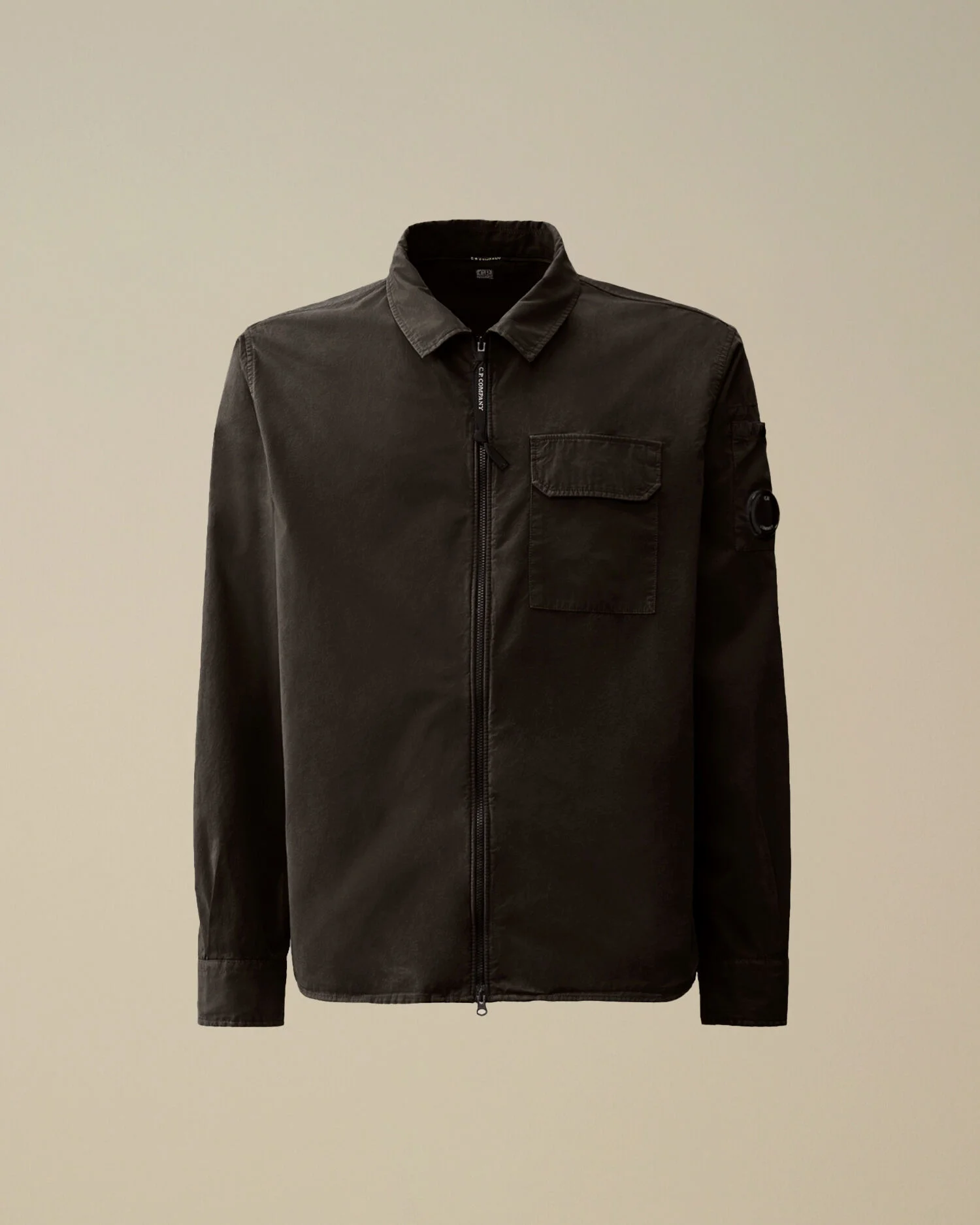 Organic Gabardine Zipped Overshirt - 1
