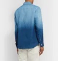 Slim-Fit Indigo-Dyed Two-Tone Linen-Chambray Shirt - 9