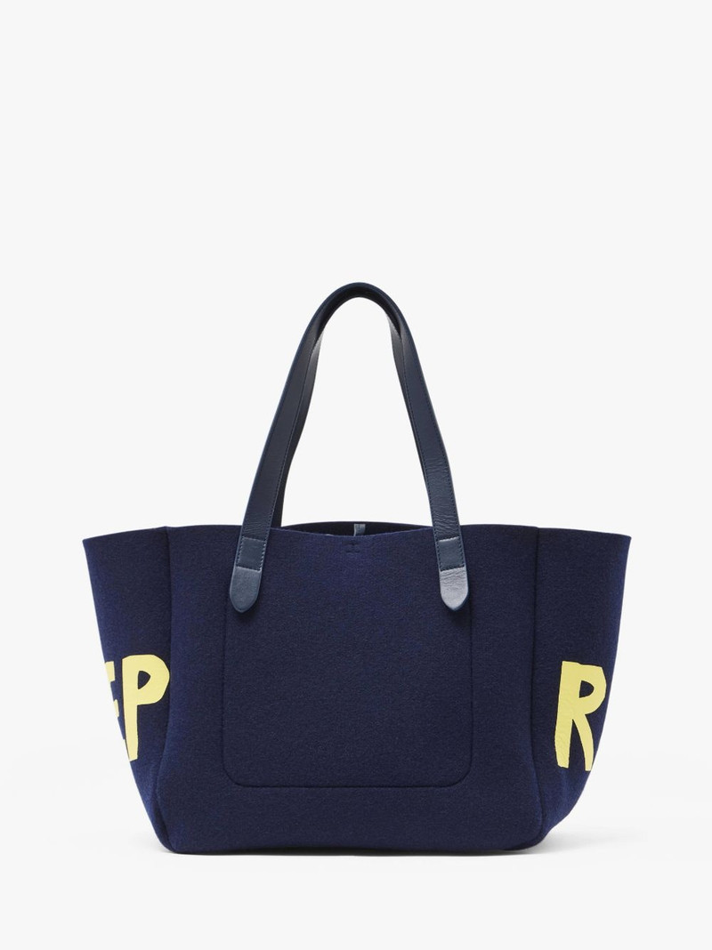 BELT TOTE BAG - 'REAL SLEEP' SLOGAN SHOULDER BAG 4