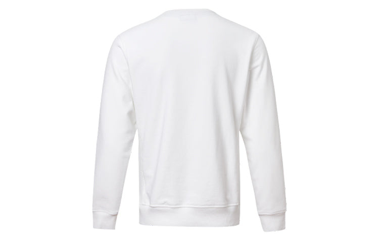Men's Converse Logo Printing Round Neck Pullover White 10020819-102 - 2