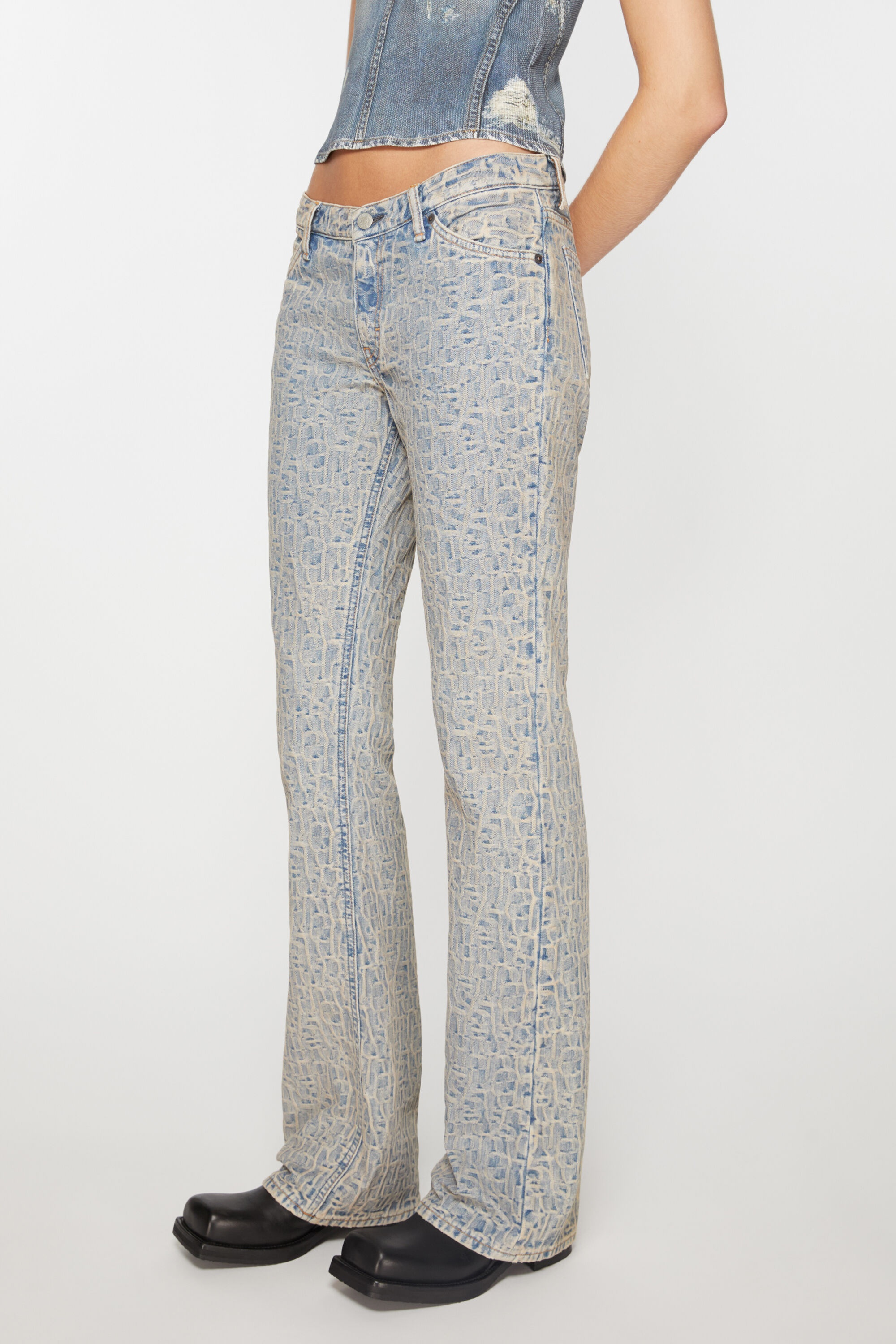 Slim fit jeans - 2005 Monogram - Blue/beige - 3