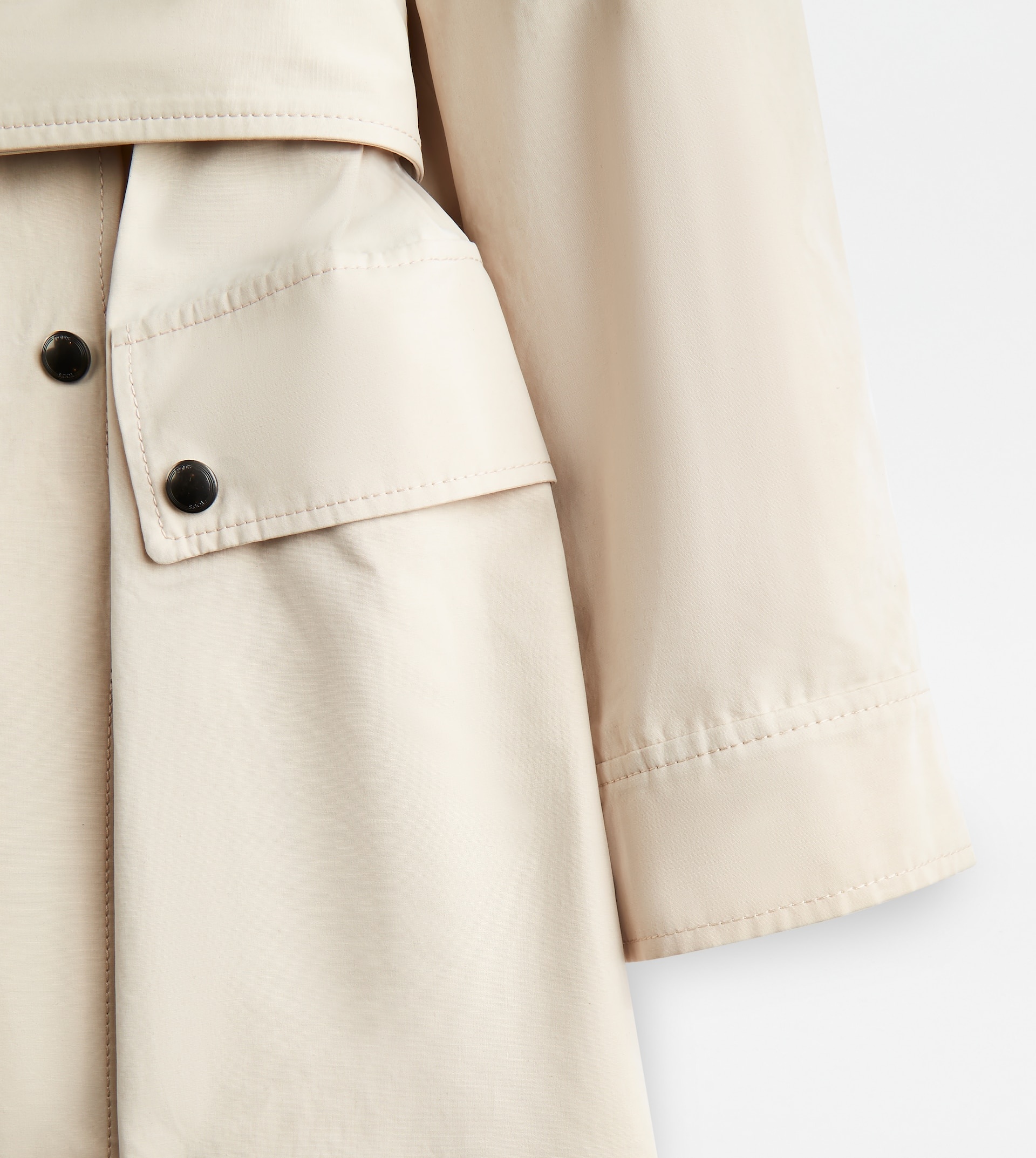 JACKET WITH INSERTS IN LEATHER - OFF WHITE - 10