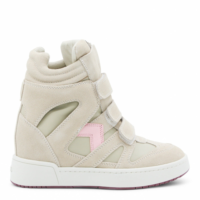 Isabel Marant Cutout High-Top Sneaker — Beige 1