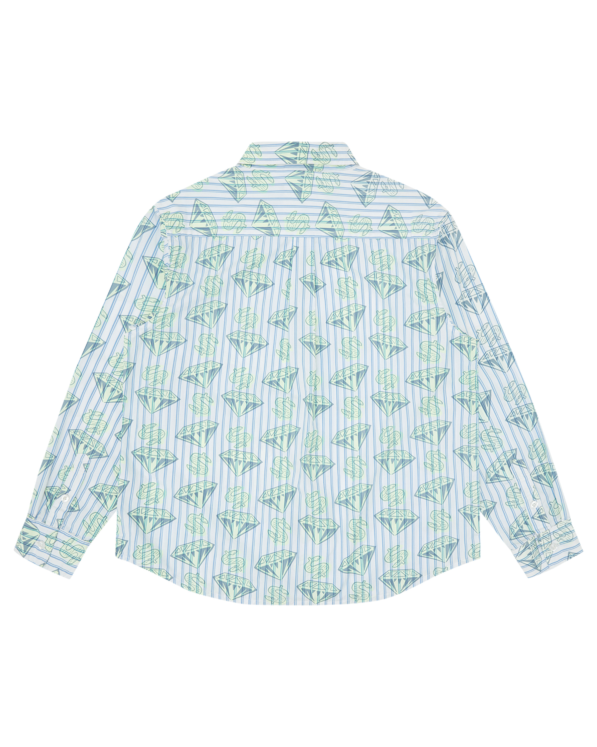 GLOW IN THE DARK DIAMONDS & DOLLARS STRIPED SHIRT - 3