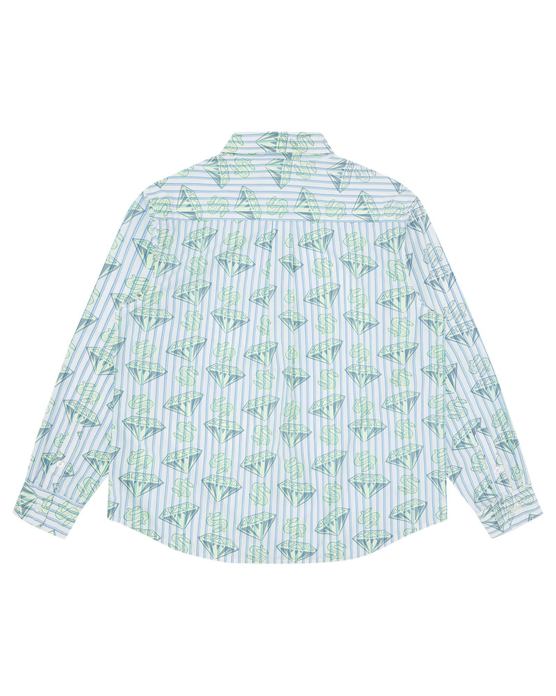 GLOW IN THE DARK DIAMONDS & DOLLARS STRIPED SHIRT 3