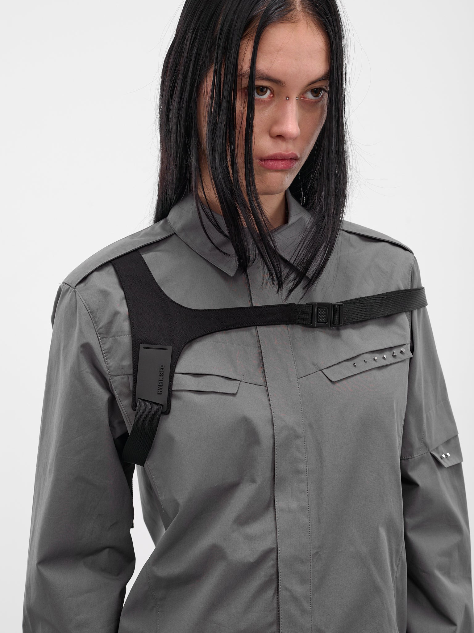 Gray Biker Shirt & Shoulder Strap - 5