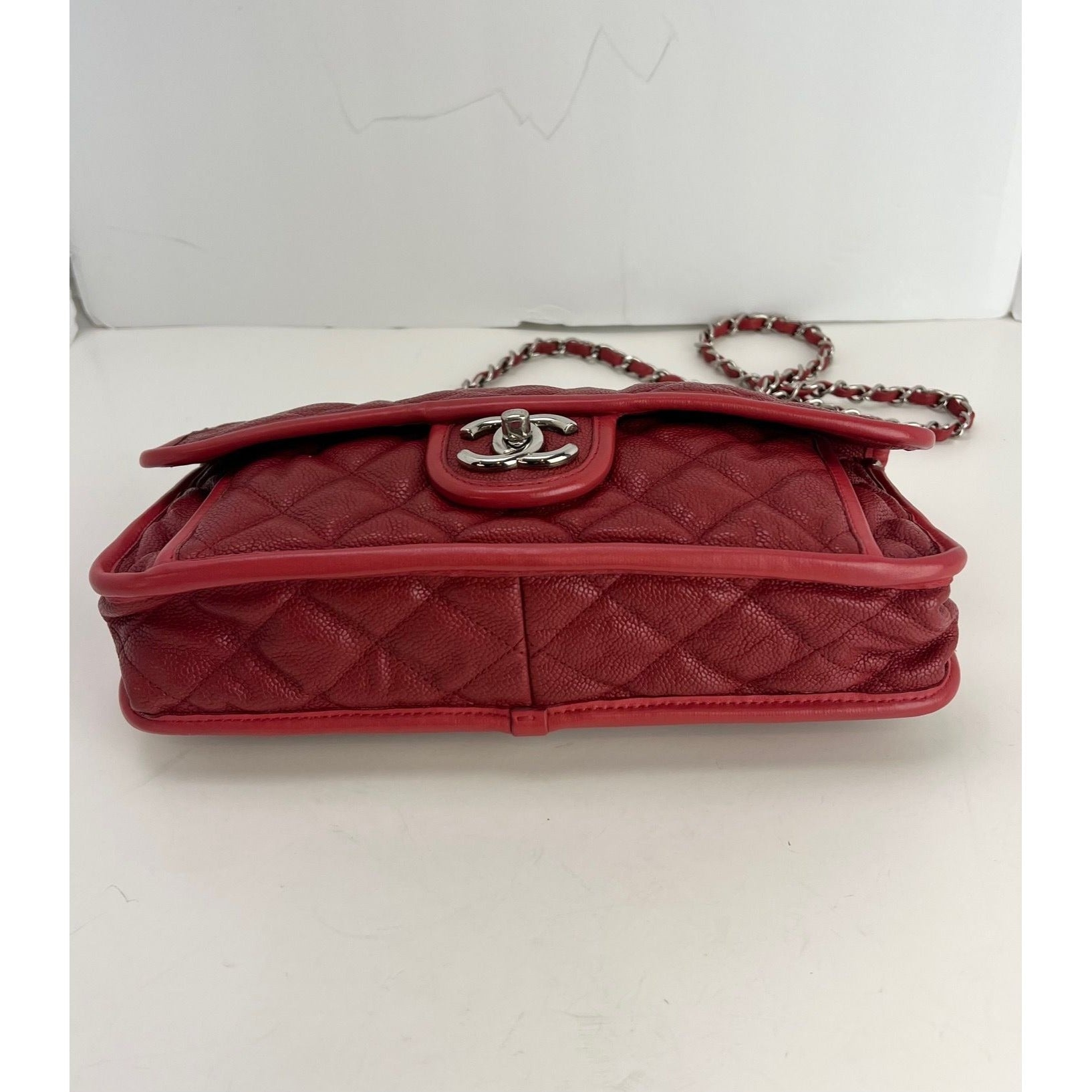 Chanel Caviar Quilted Medium French Riviera Red Flap - 5