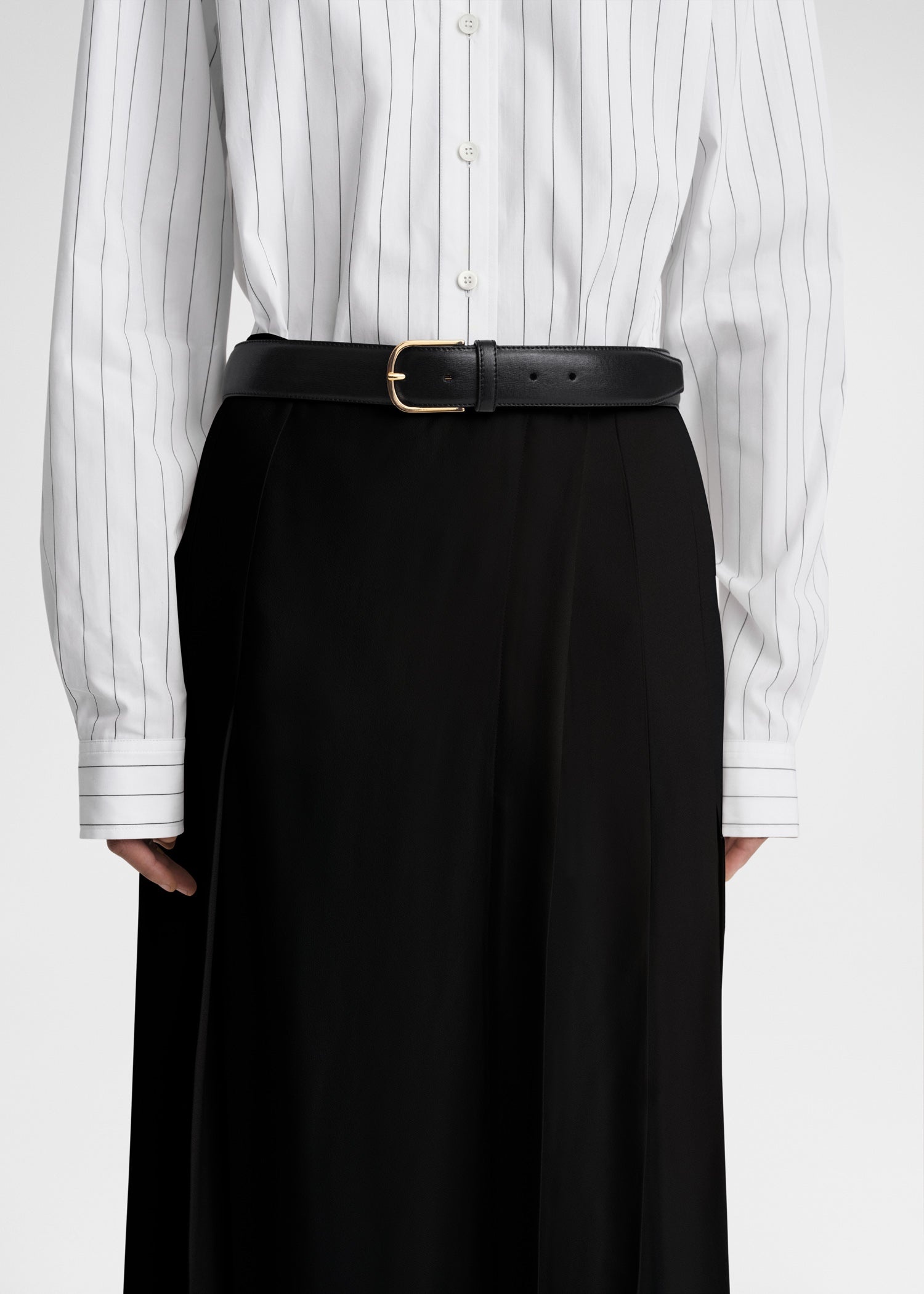 Pleated wrap skirt black - 5