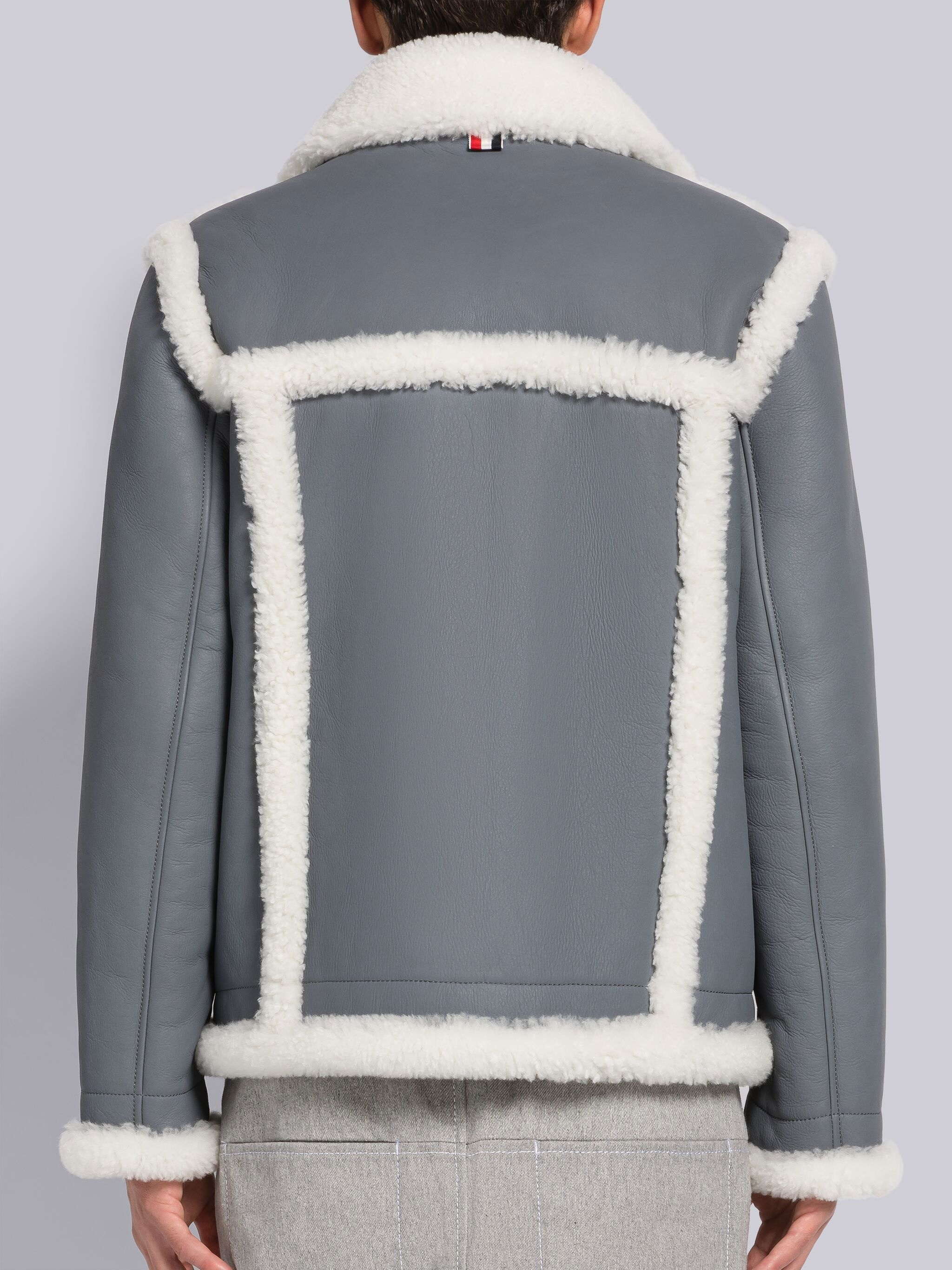 DYED SHEARLING ROUNDED PATCH POCKET JACKET - 3