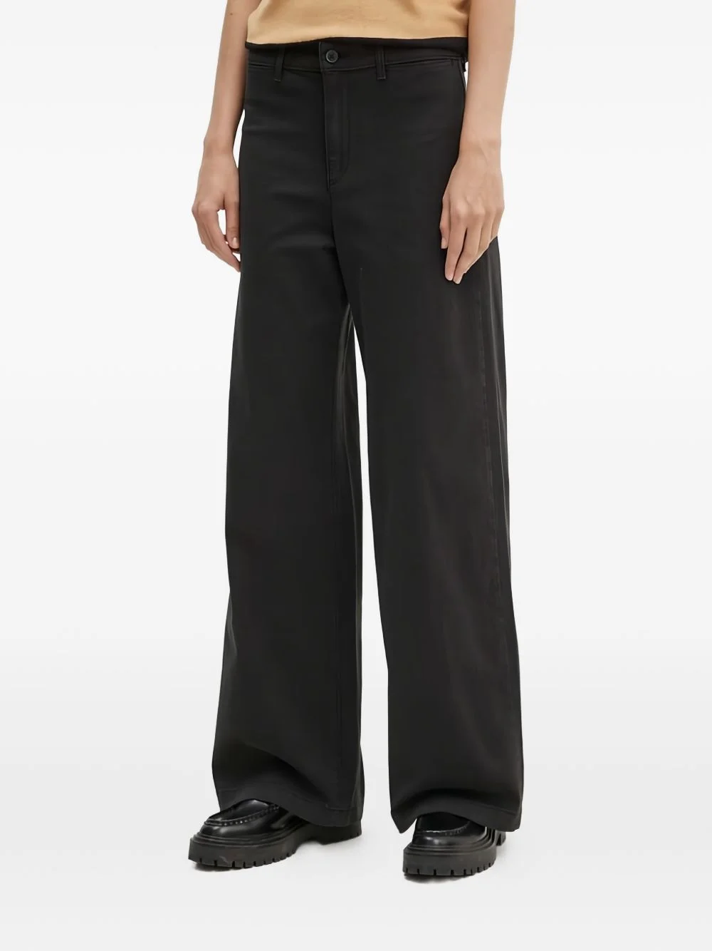 logo-patch wide-leg jeans - 1