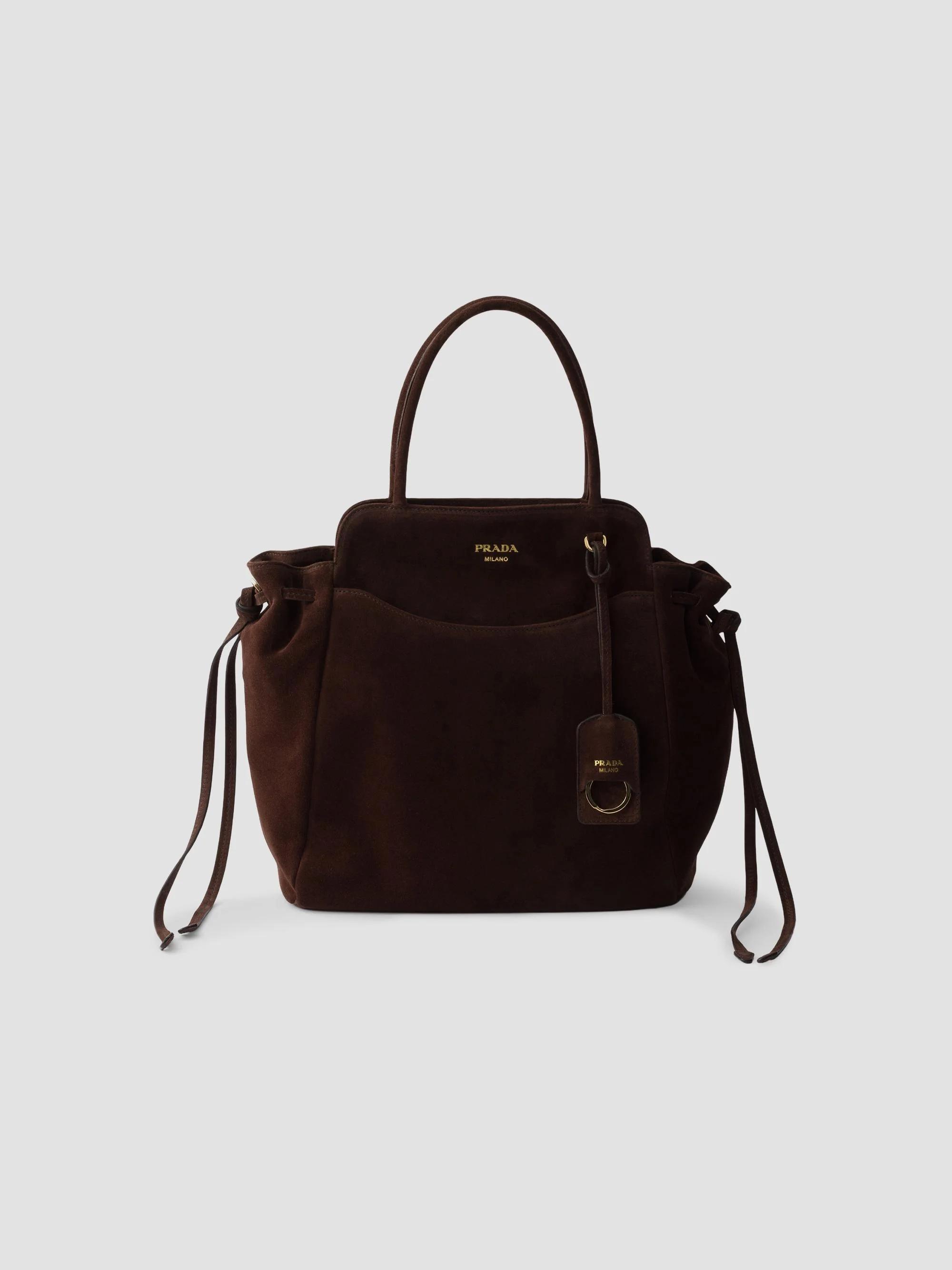 Women's Carry Medium Suede Tote Bag - Brown - 1