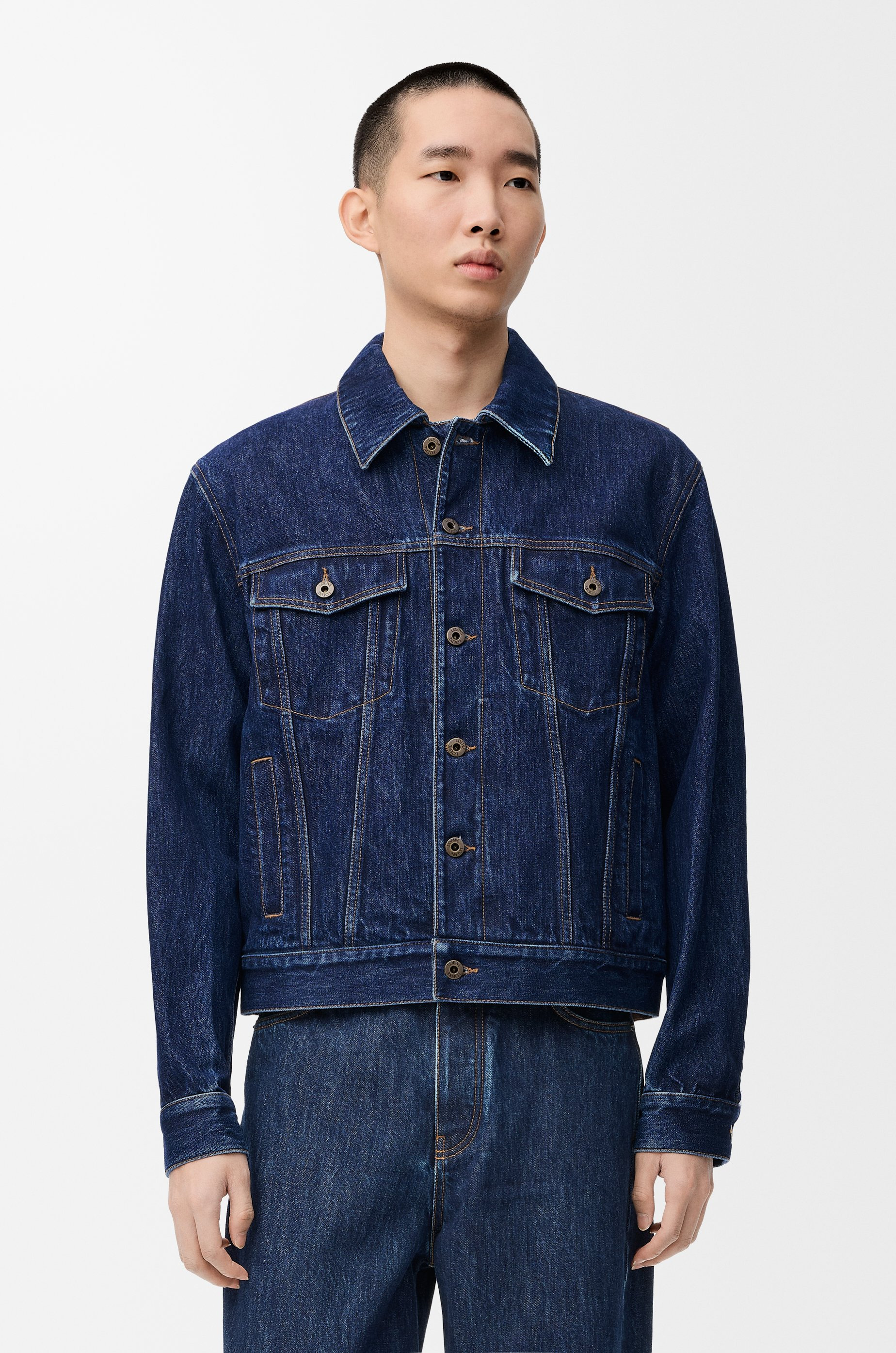 Hybrid jacket in denim and nappa calfskin - 3