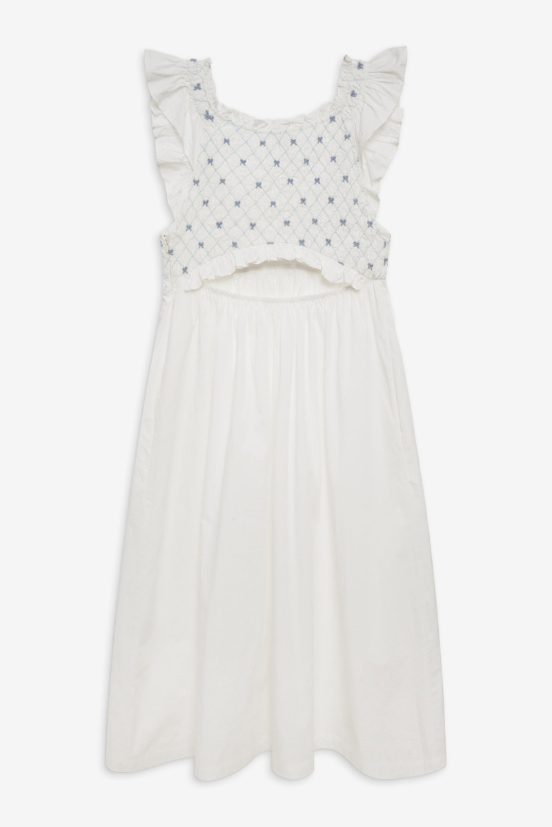 For Love & Lemons Birdie Bow Smocked Midi Slip Dress outlook