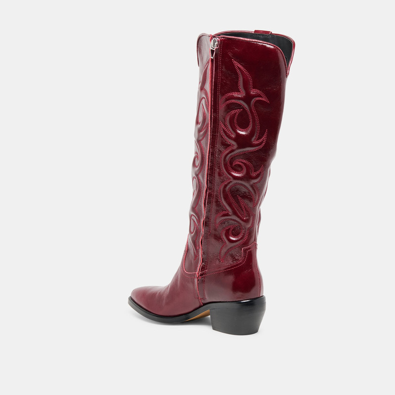 MIRLA WIDE CALF BOOTS OXBLOOD LEATHER 5