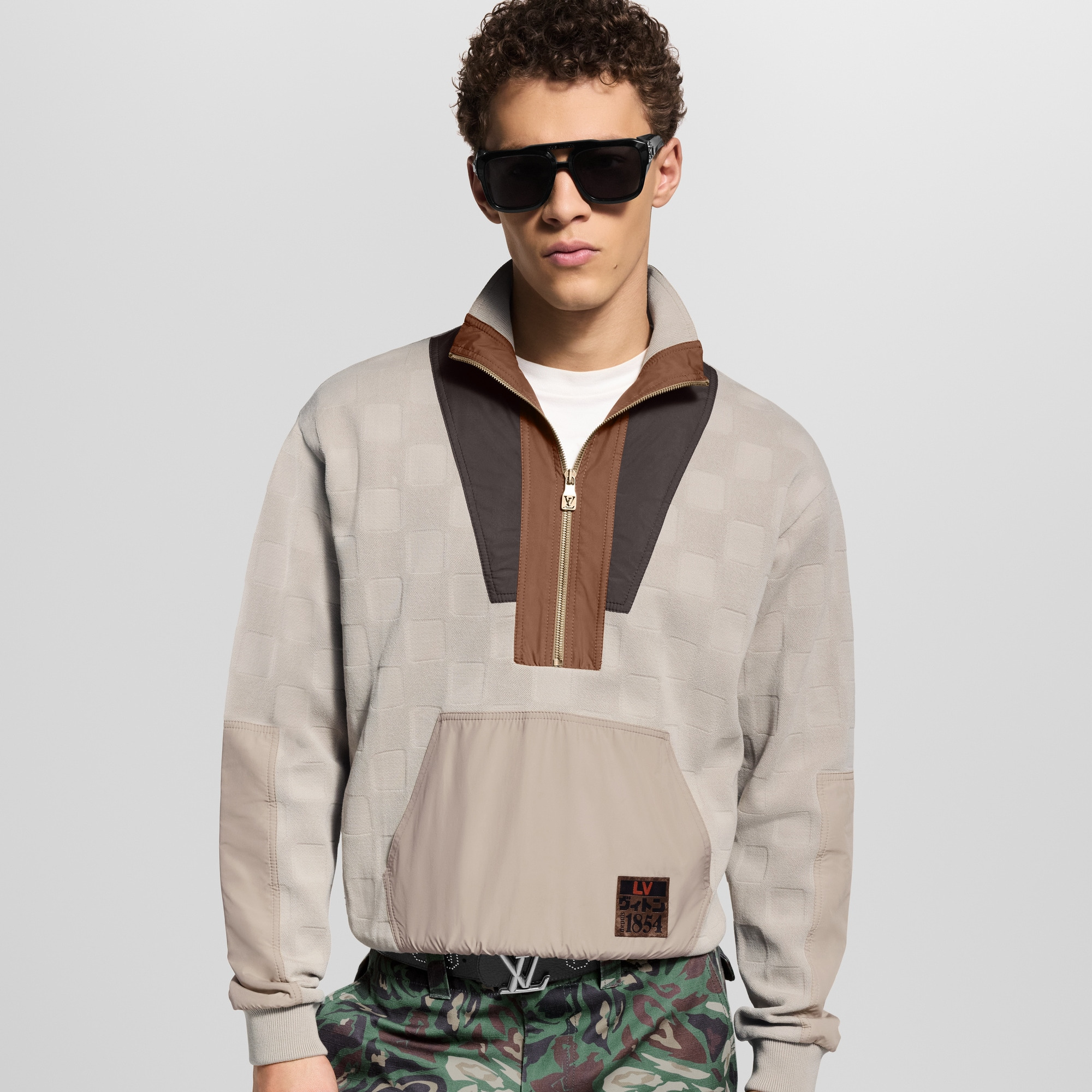 Damier Hybrid Half-Zip Workwear Pullover - 2