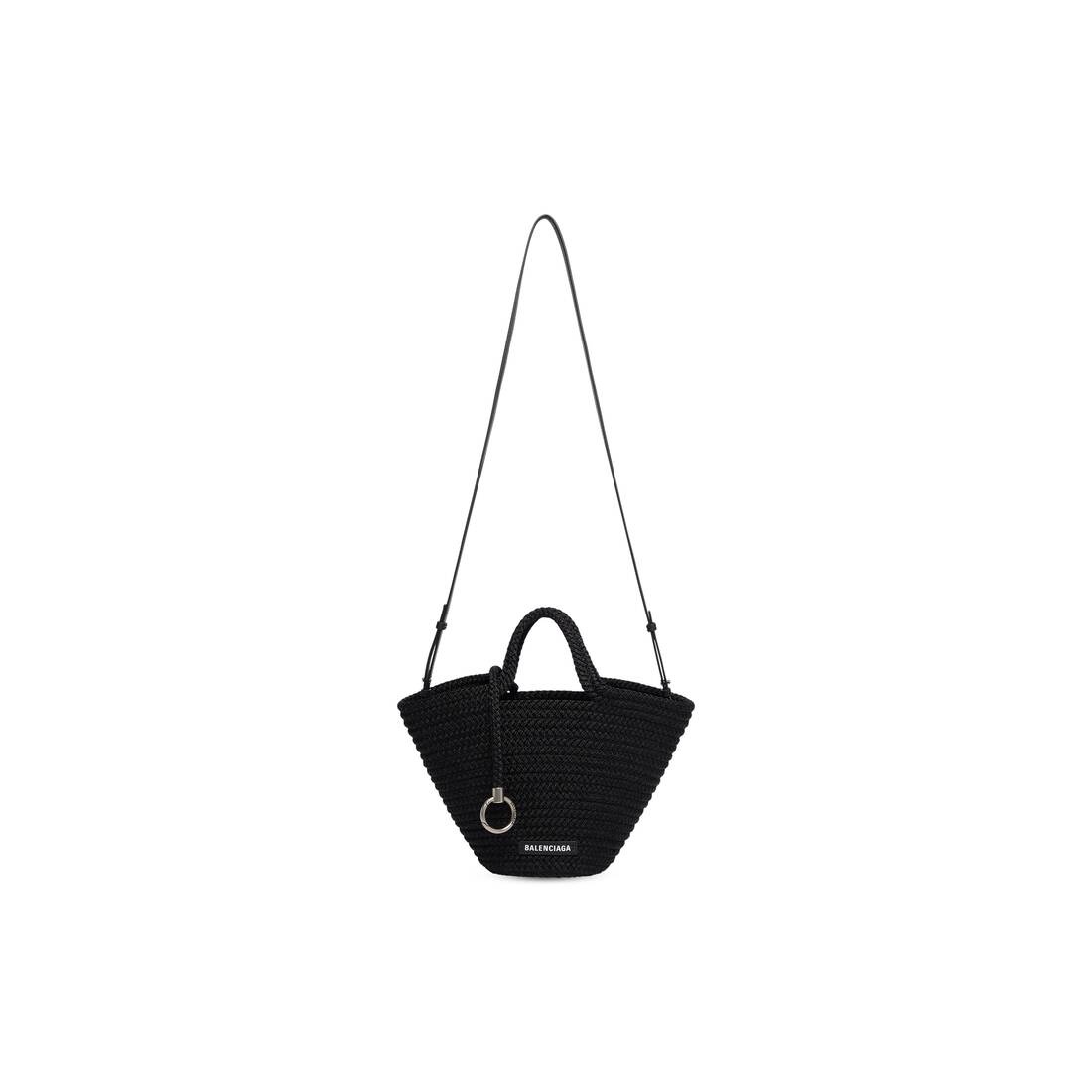 Women's Ibiza Small Basket With Strap in Black - 6