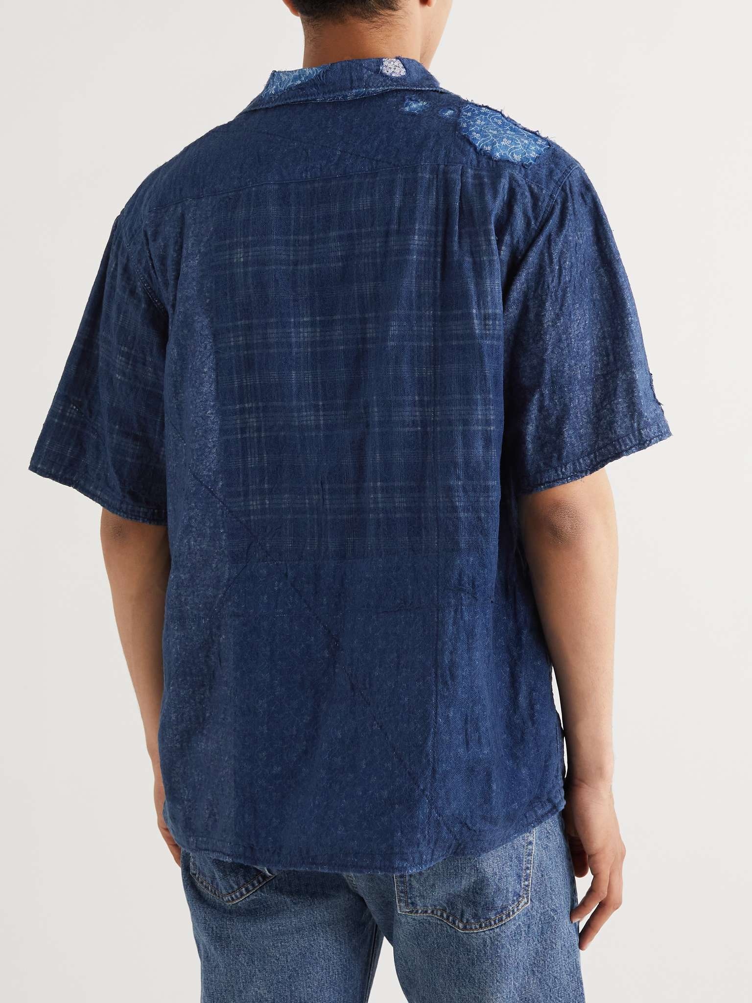 Kapital Kaya Boro Distressed Patchwork Linen and Cotton-Blend 