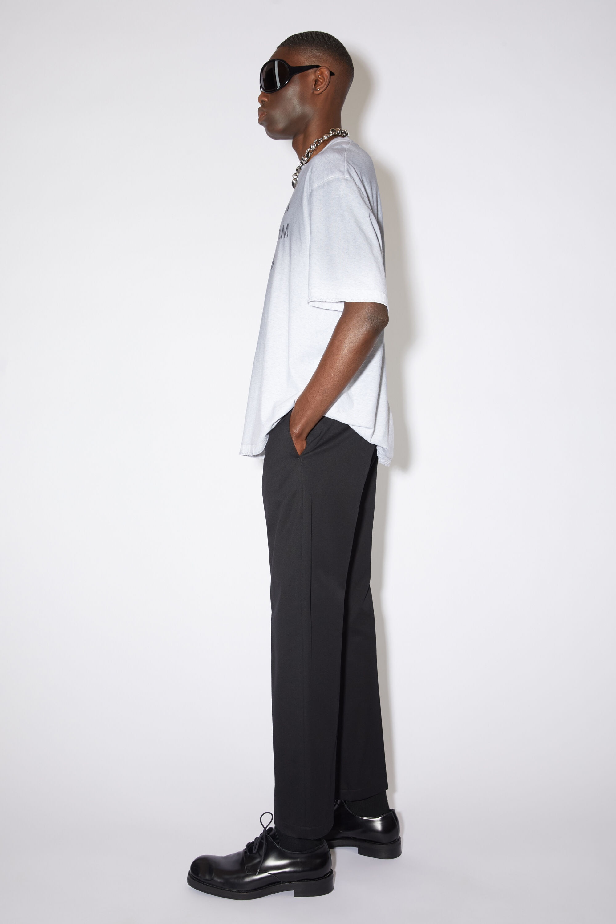 Twill trousers - Black - 4