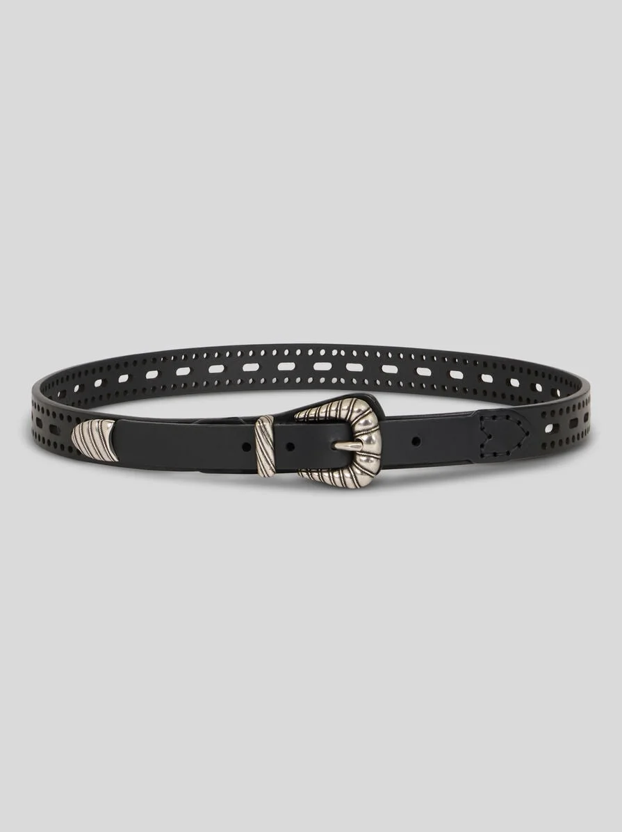LEATHER BELT WITH OPENWORK - 1
