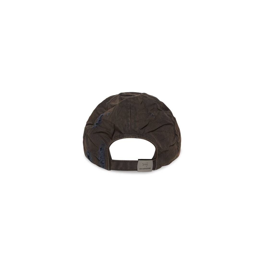 Men's Sporty B Sunfaded Cap in Black - 3