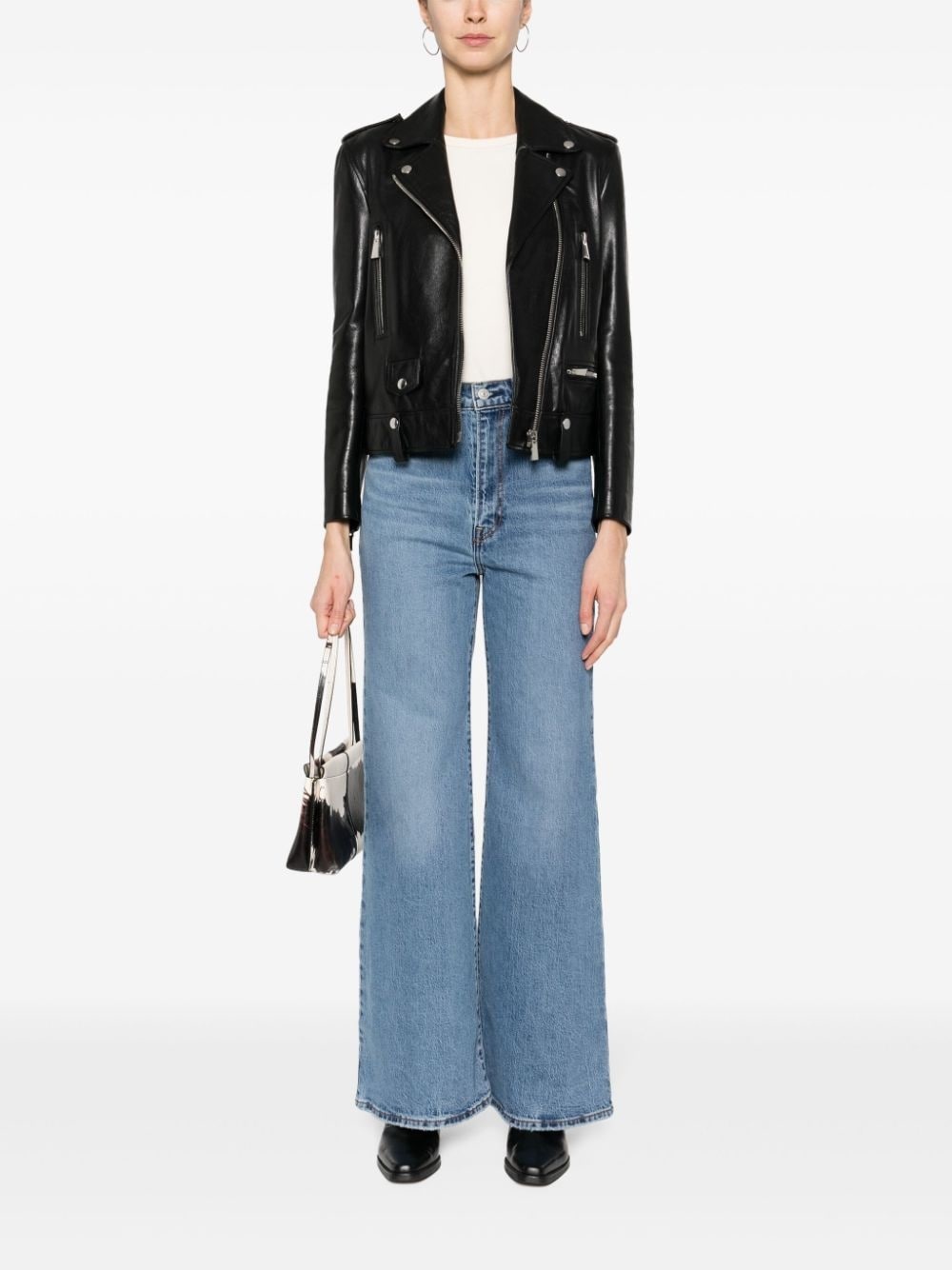 mid-rise flared jeans - 2