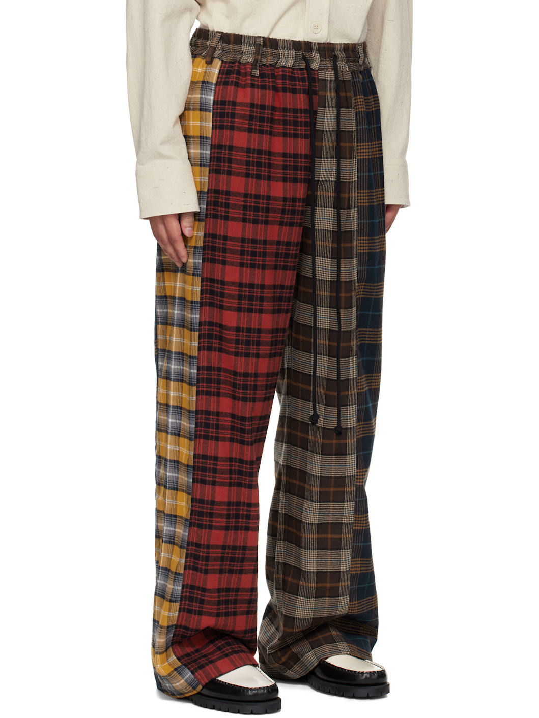Multicolor Tartan Flannel Relaxed Lounge Pants - 2