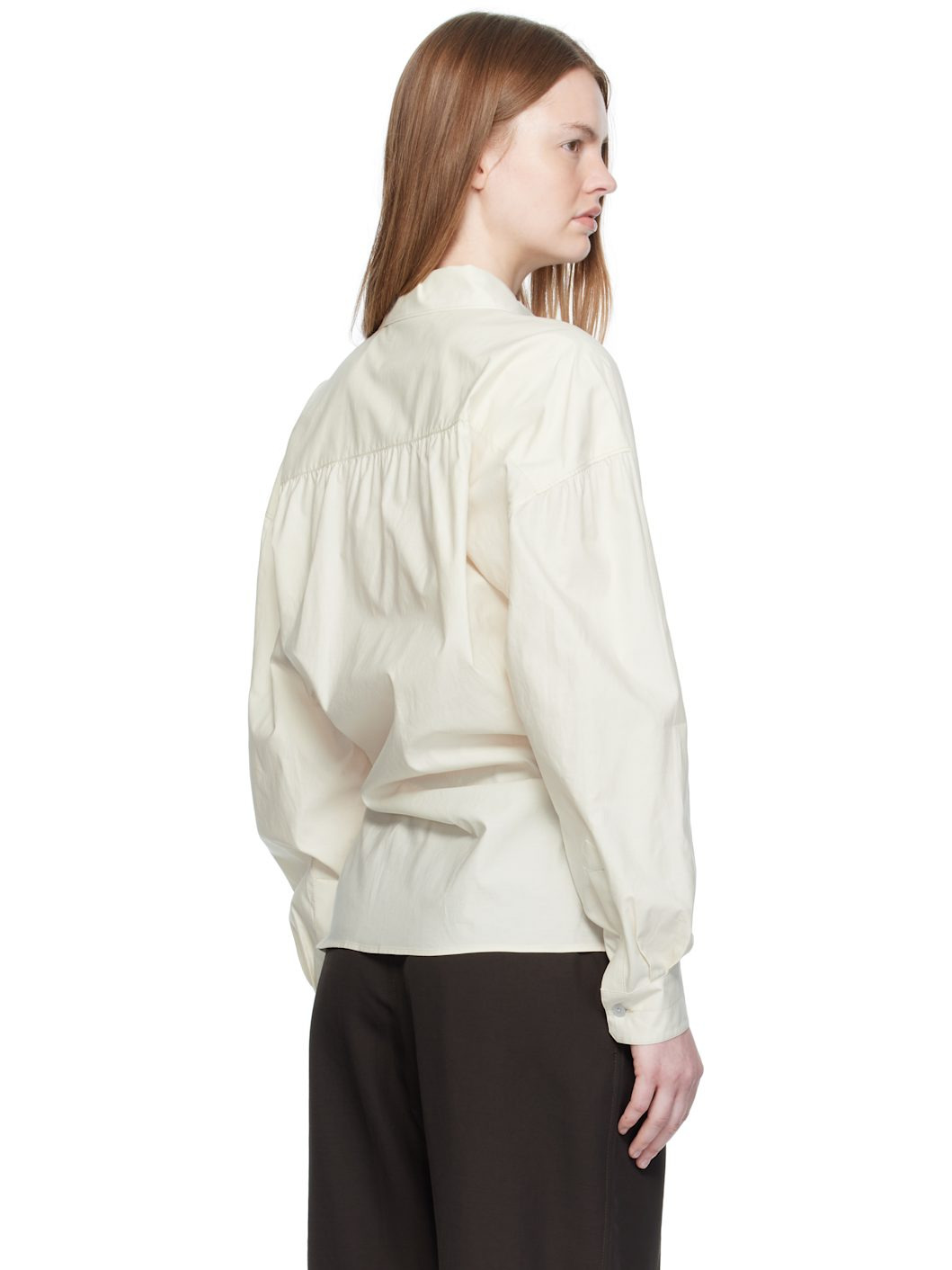 Off-White Straight Collar Twisted Shirt - 3