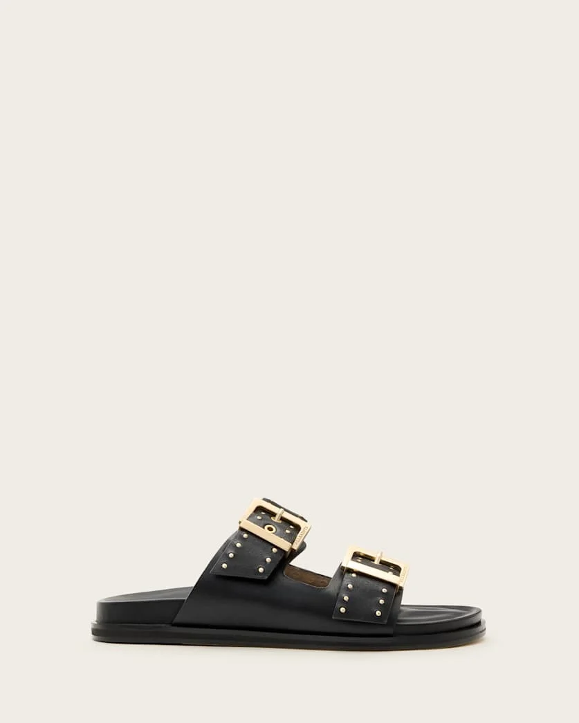 MAGDA STUDDED LEATHER SANDALS - 1