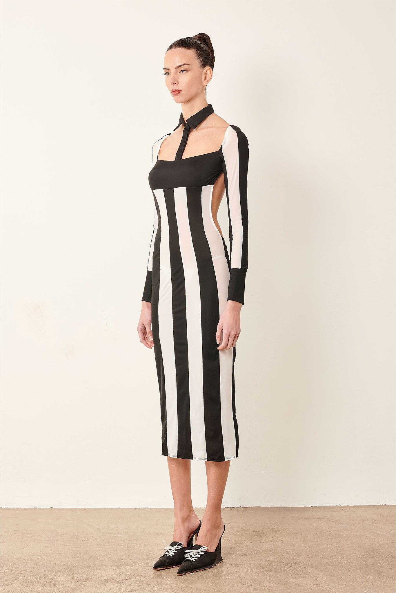 REF DRESS BLACK/WHITE STRIPE - 5