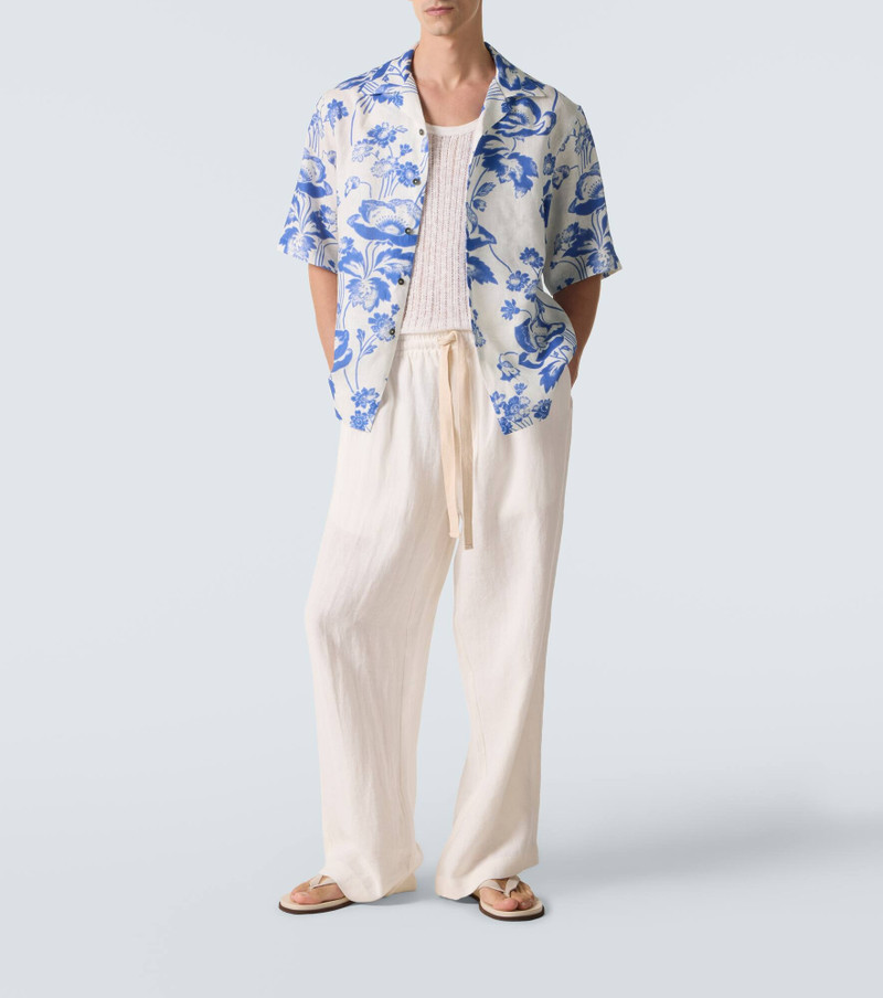 COMMAS Floral linen bowling shirt outlook