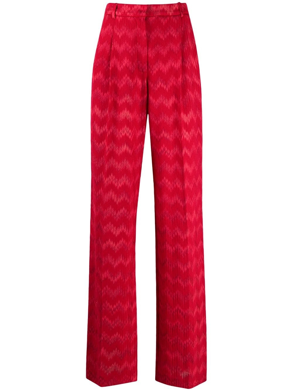 zigzag high-waisted trousers - 1