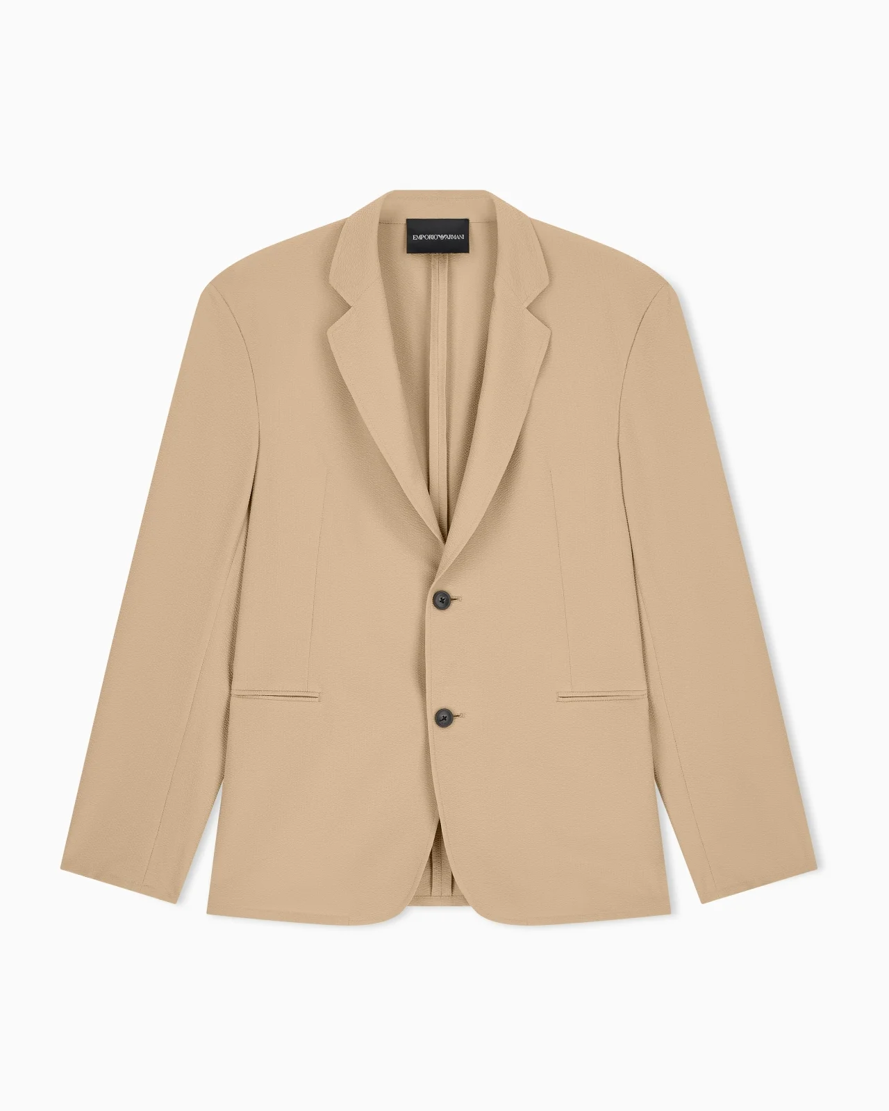 SEERSUCKER BLAZER WITH DOWN PADDING AND A REGULAR FIT - 1