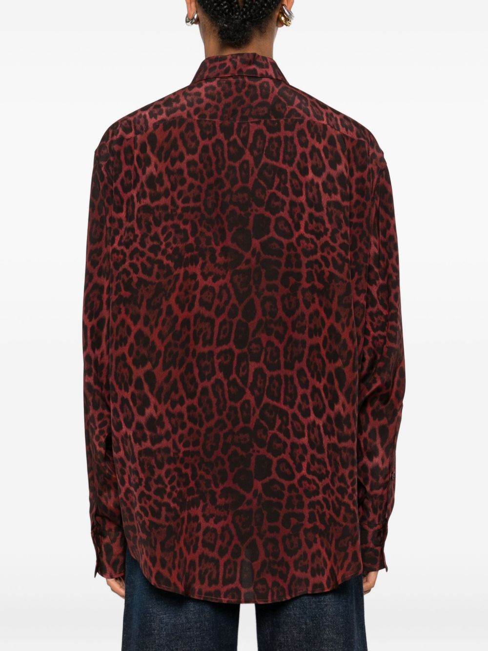 leopard-print buttoned shirt - 4