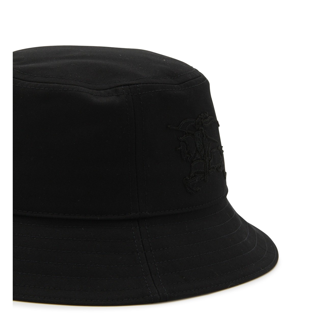 black cotton blend bucket hat - 2