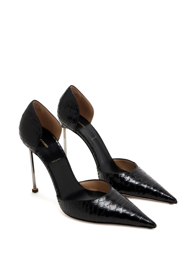 TOM FORD D'Orsay pointed textured heel pumps outlook
