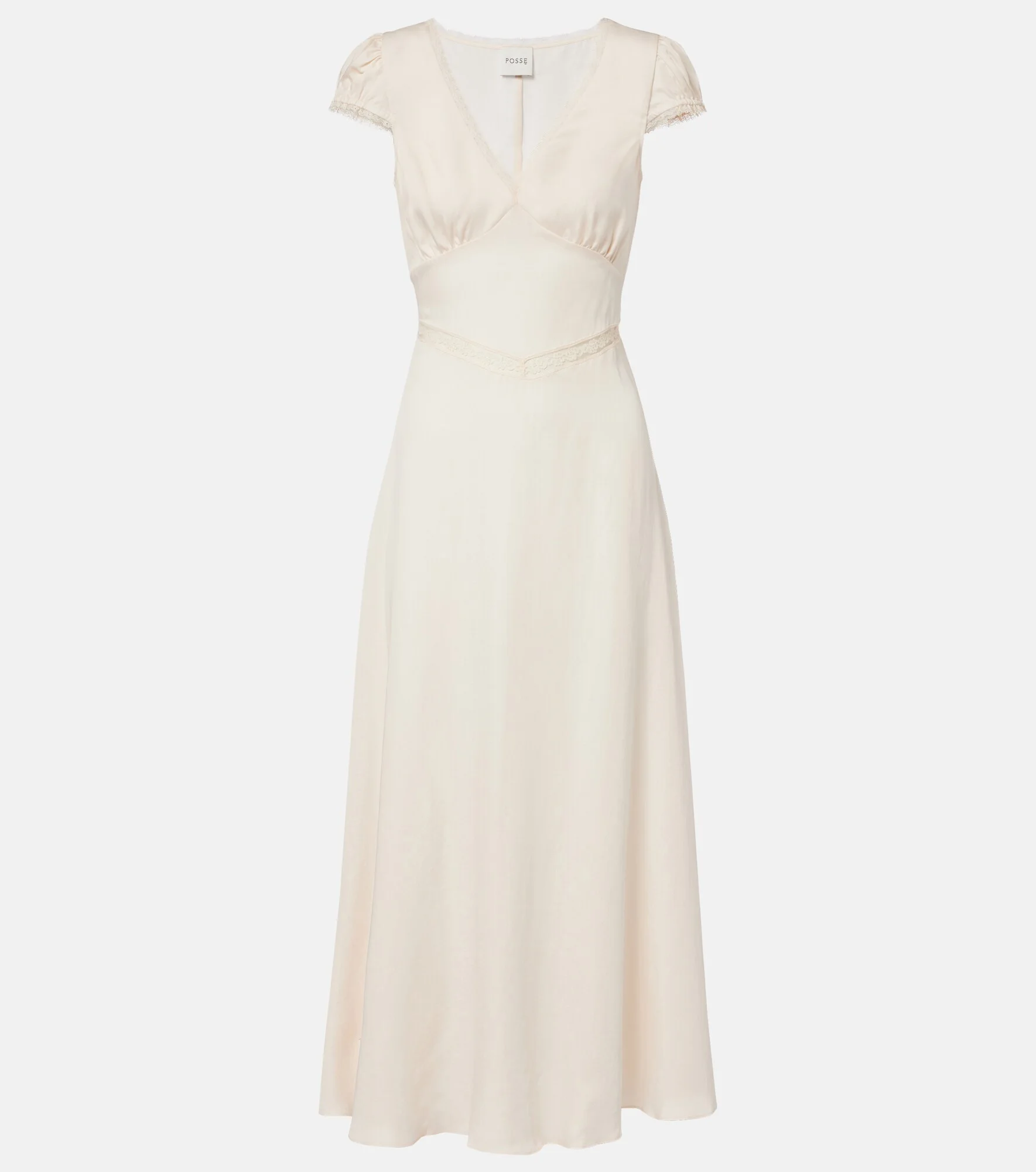 Perla lace-trimmed midi dress - 1