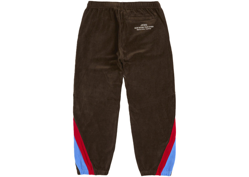 Supreme Supreme Martine Rose Velour Track Pant Brown outlook
