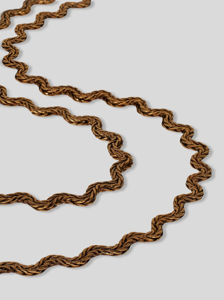 LONG WAVY CHARM NECKLACE - 3