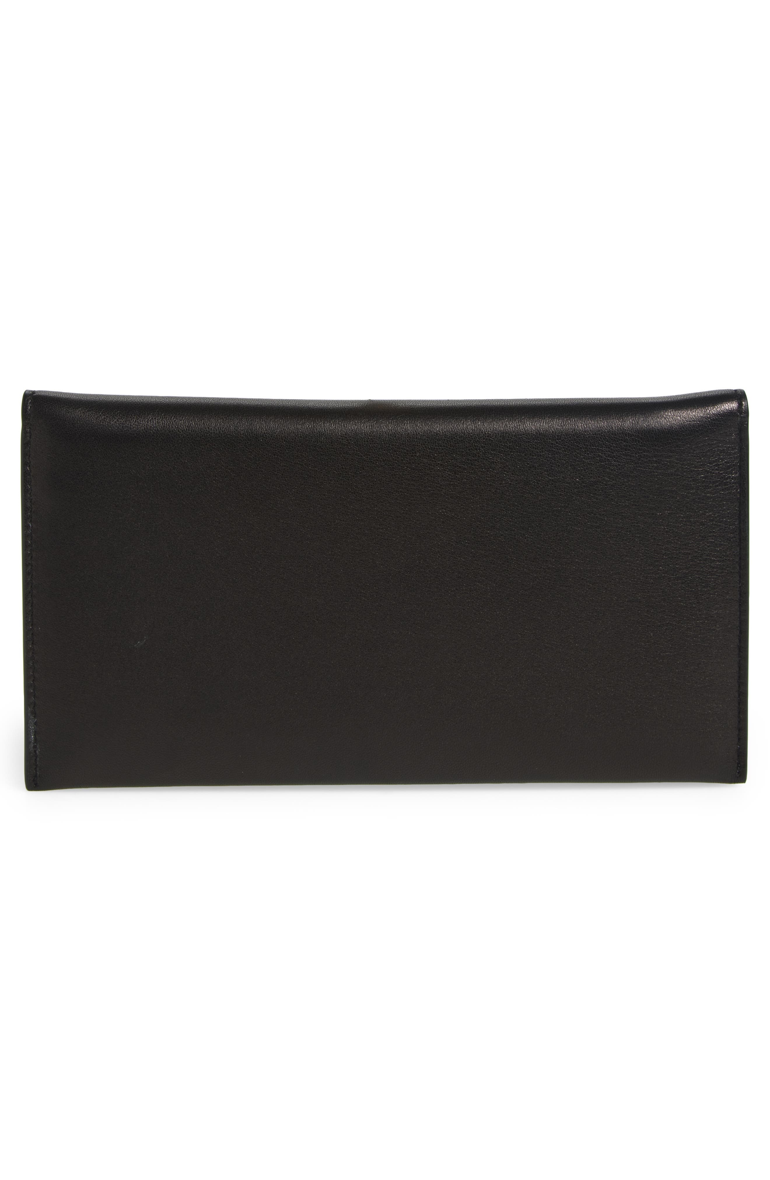 Saint Laurent Leather Travel Wallet in Noir at Nordstrom - 4