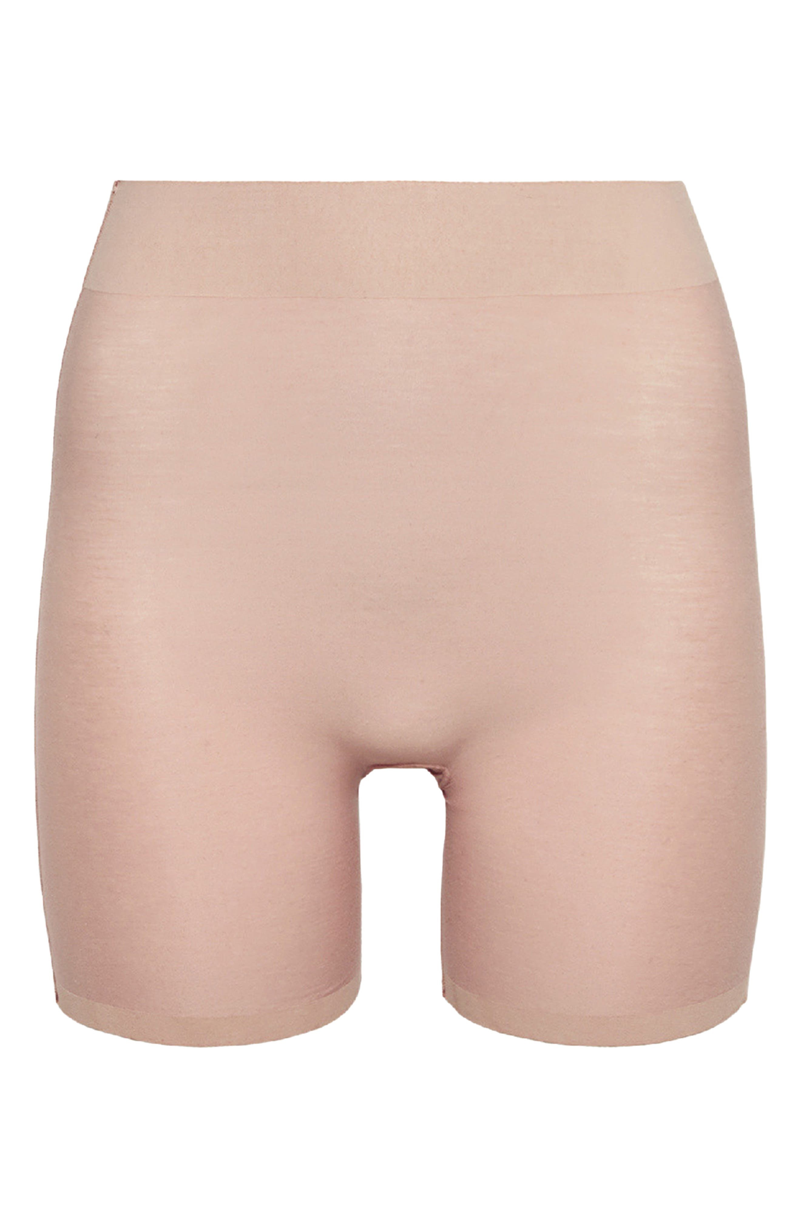 Wolford Cotton Contour Control Shaping Shorts in Rose at Nordstrom - 4