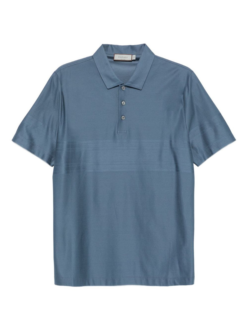 stripe-detail polo shirt 1