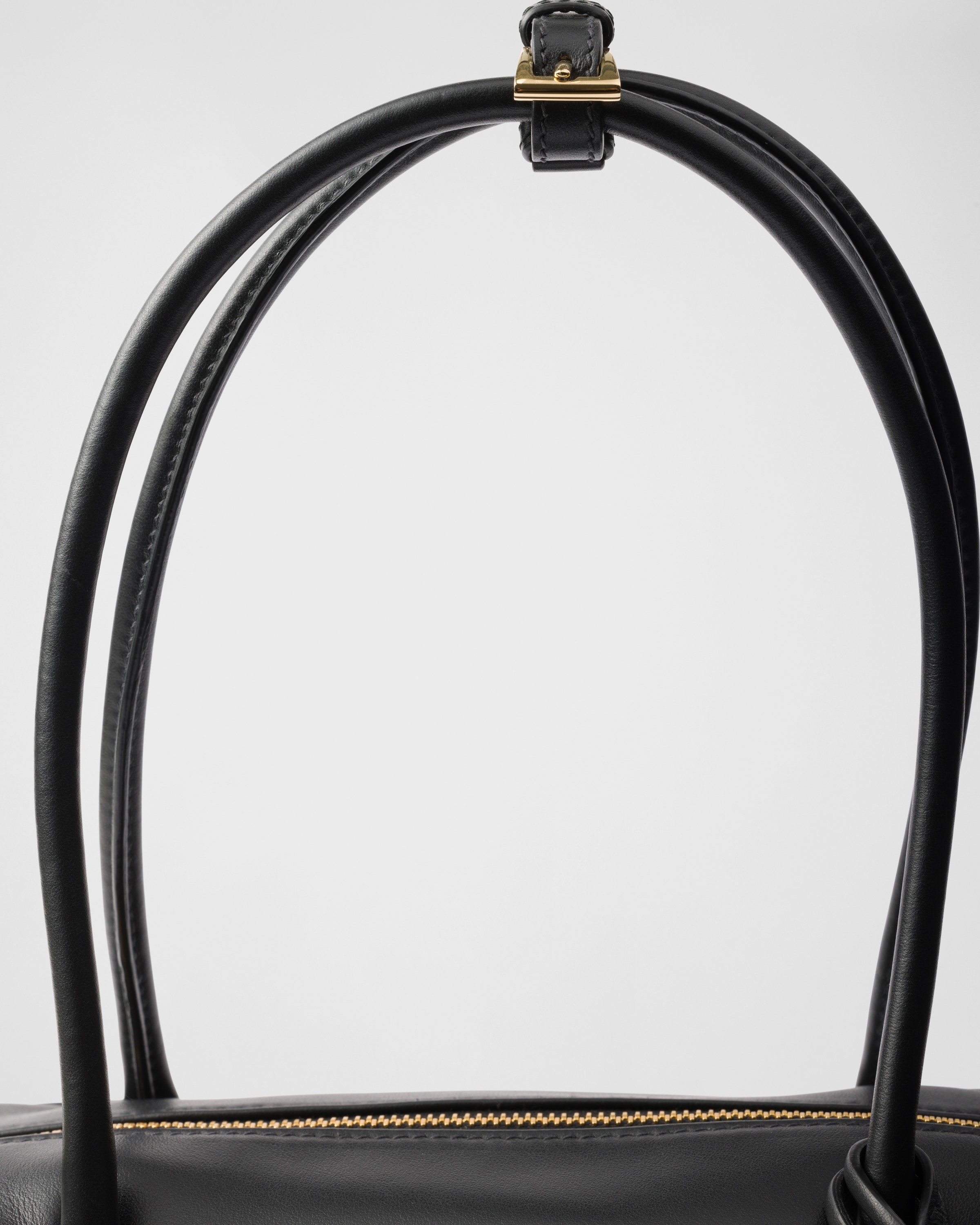 Re-Nylon and leather medium top-handle bag - 6