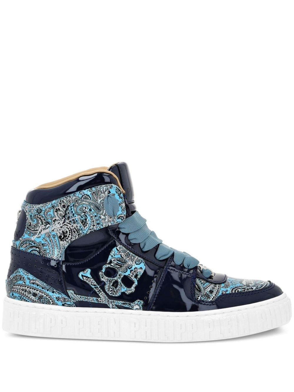 Paisley high-top sneakers - 1