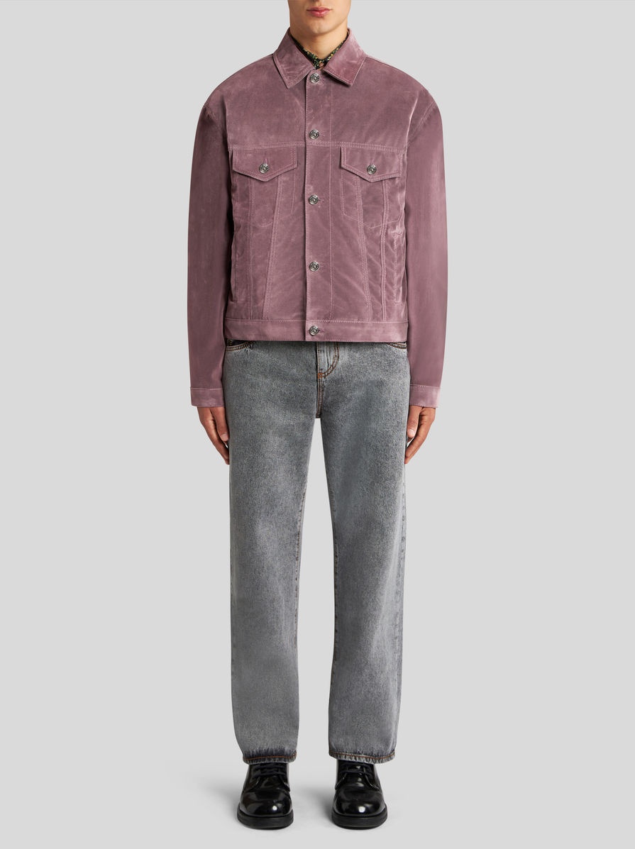 FLOCKED DENIM JACKET - 4