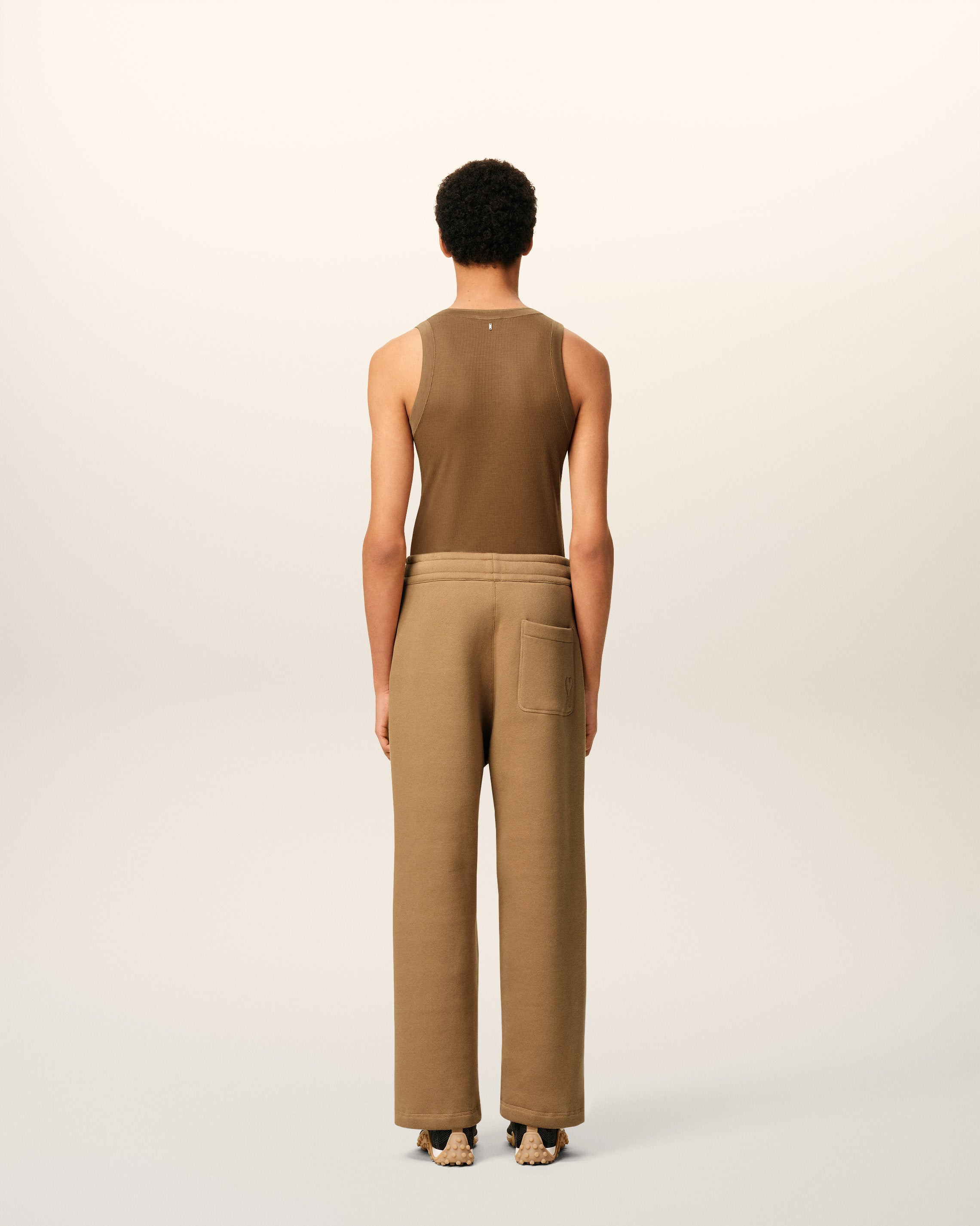 BROWN COTTON FLARE AMI DE CŒUR JOGGING - 4