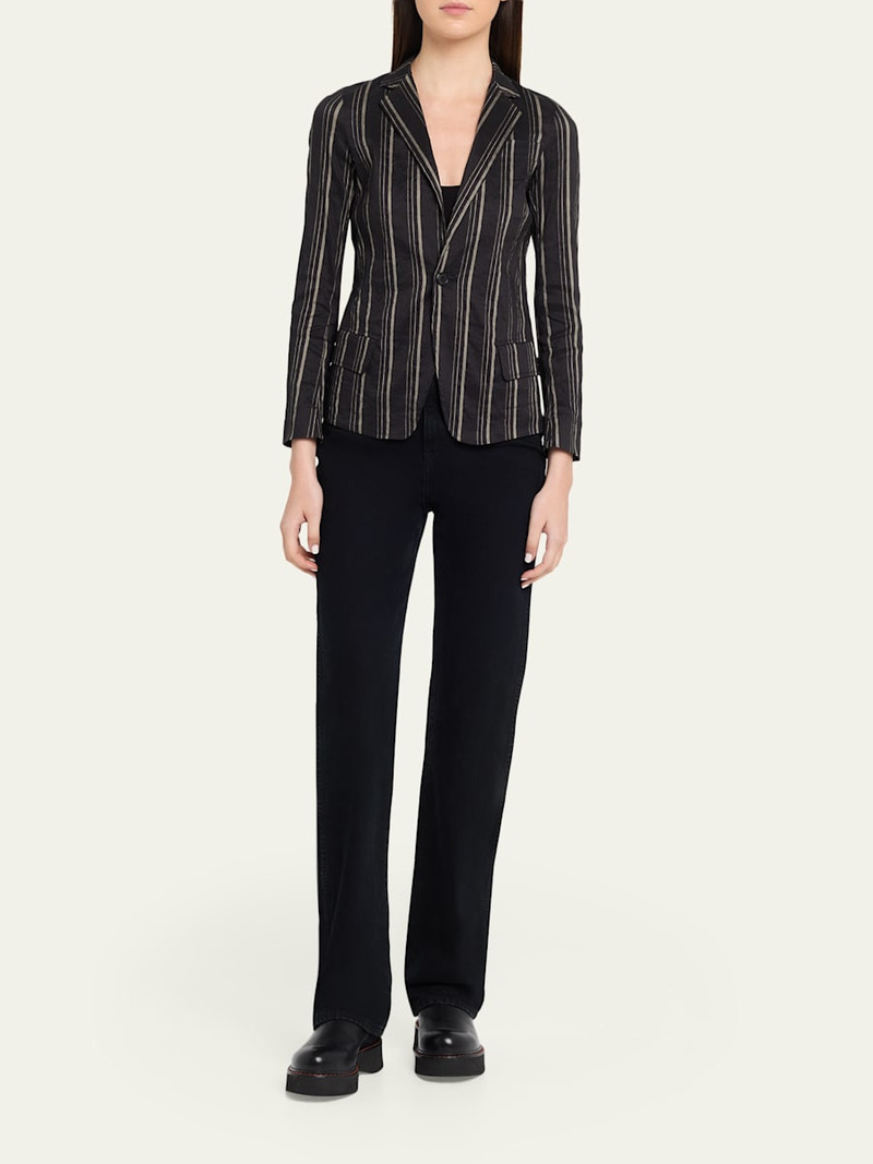 R13 Shrunken Linen-Blend Blazer outlook