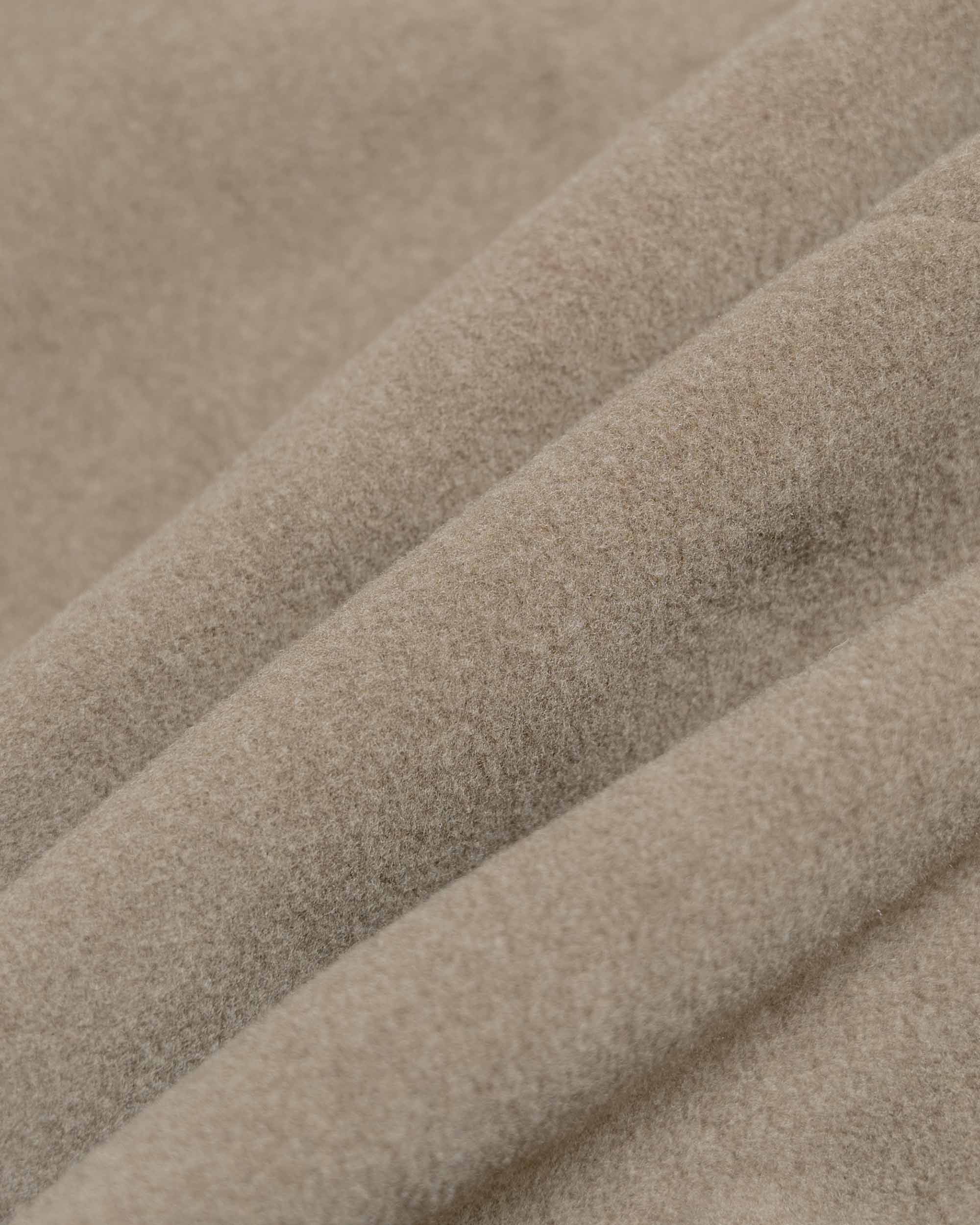 Super Fine Wool Mosser Soutien Collar Coat Khaki Beige - 6