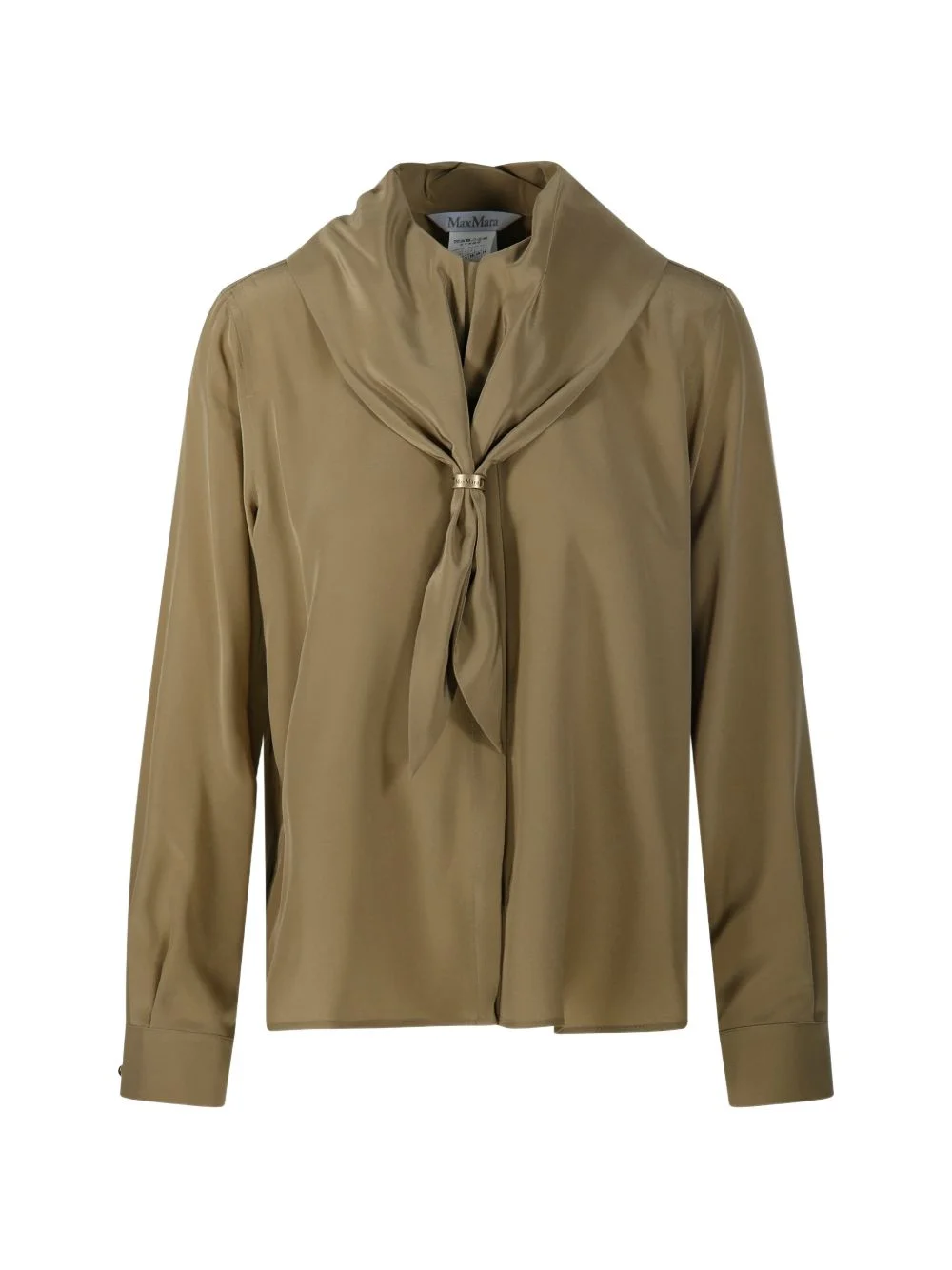 pussy-bow long-sleeve blouse - 1